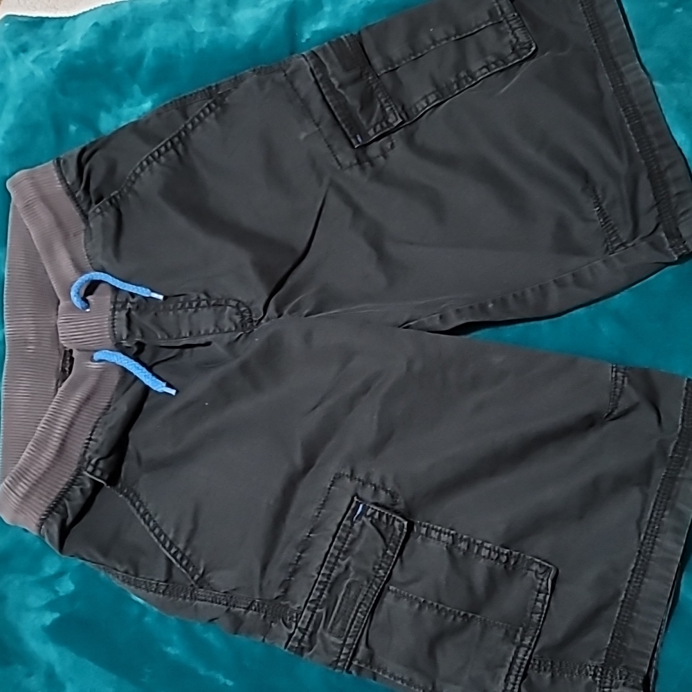 Boys black cargo shorts